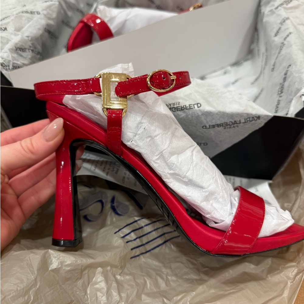Red High Heel Sandals